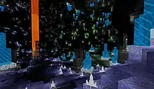 Underground Realms modによって生成された水晶の洞窟バイオーム