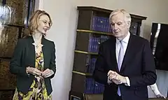 ブレグジットに関するEUの首席交渉官であるミシェル・バルニエと （2019年12月3日）