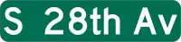Minneapolis North-South street name sign
