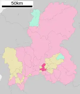 美濃加茂市位置図