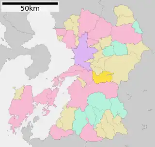 美里町 (熊本県)位置図