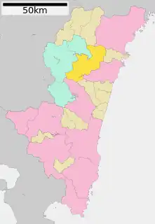 美郷町 (宮崎県)位置図