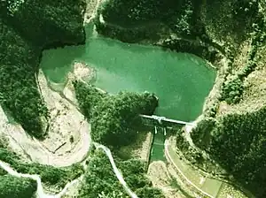 五瀬ノ湖国土交通省 国土地理院 地図・空中写真閲覧サービスの空中写真を基に作成(1974年度撮影)