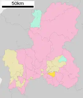 御嵩町位置図