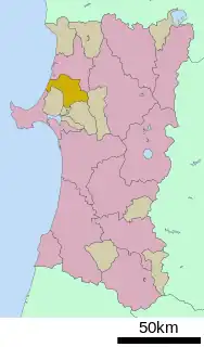 三種町位置図