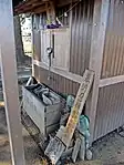 御刀神社社殿津波で流出した御刀神社の関係物が集められている