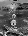 隊号「14」を図案化した飛行第14戦隊の九七重爆二型乙（キ21-II乙）