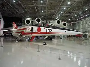 岐阜かかみがはら航空宇宙博物館に展示されているT-2CCV