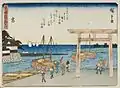 歌川広重『東海道五拾三次(狂歌入東海道)・宮』
