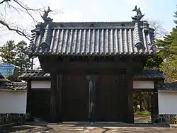 宮城県知事公館正門。仙台城の門の移築と伝えられるが、元の位置は不明