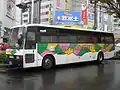 観光バスの改造により高速バスに転用した車両の例（ミヤコーバス）