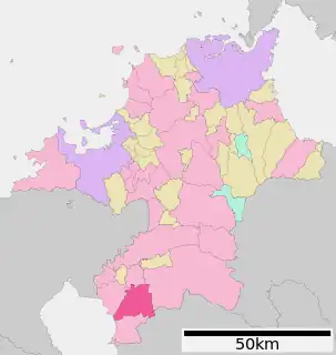 みやま市位置図