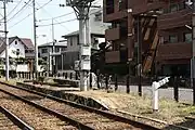 宮ノ下電停 我孫子道方面ホーム