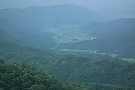 栗柄ルートから見る丹波篠山市街方面