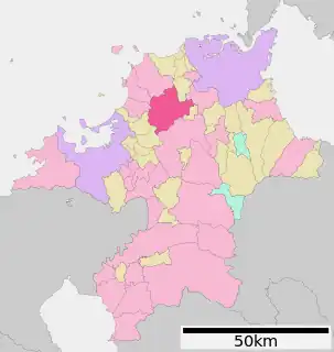 宮若市位置図