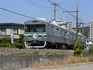 水間線内を走る1000形電車(清児駅 - 名越駅間)