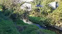 水野川と鳥原川の合流点