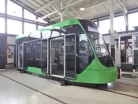 導入予定車両・アヴェニオのモックアップ(2020年撮影)