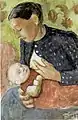 授乳する母親、1902年