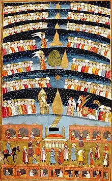 "Mohammed's Paradise", Persian miniature from The History of Mohammed, BnF, Paris.