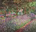 『ジヴェルニーのモネの庭（英語版）』1900年。油彩、キャンバス、81.6 × 92.6 cm。オルセー美術館（W1624）。