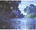 『ジヴェルニー近郊のセーヌ川支流(フランス語版)』1897年。油彩、キャンバス、73.2 × 93 cm。オルセー美術館(W1487)。
