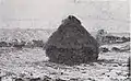 『積みわら - 雪の効果、太陽』(w.1287)、1891年