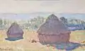 『明るい日光の中の積みわら』(w.1267)、1890年、ヒルステッド美術館（コネチカット州）