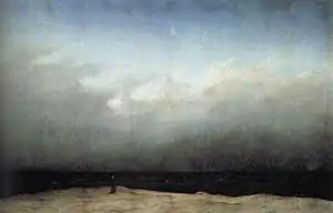 『海辺の僧侶』カスパー・ダーヴィト・フリードリヒ1808-1810画布、油彩110 × 171.5cmベルリン美術館