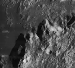 ホイヘンス山の衛星写真