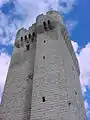 14世紀に建造されたフランスのモンマジュール修道院(Montmajour Abbey)の手摺付きの出し狭間を支持している持ち送り。