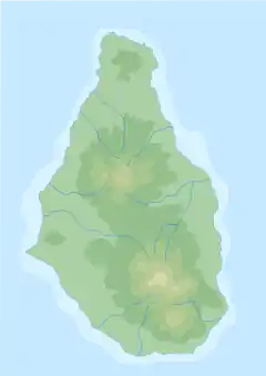プリマスの位置(モントセラト内)