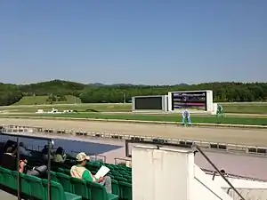 地方競馬で唯一、ダートコースと芝コースを備える盛岡競馬場