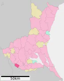 守谷市位置図