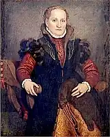政治家Bonifacio Agliardiの妻の肖像画 (1560s)  コンデ美術館