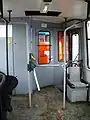 運転室と客室の間には仕切りが設けられている（モスクワ）