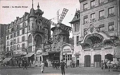 ブランシュ広場のムーラン・ルージュ, 1900年
