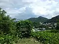 展望台。この下の斜面がゲレンデだった。