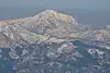 飛騨高地のオサンババ(山中山)から望む荒島岳(2018年3月27日撮影)