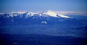 硫黄岳から望む