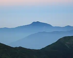 聖岳から望む大無間山（2014年7月26日）