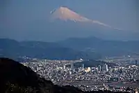 富士山と静岡駅周辺