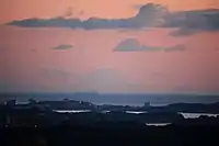横山展望台から望む夜明け前の富士山