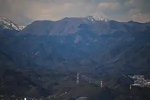 各務原アルプスの明王山から望む舟伏山（2016年2月3日撮影）