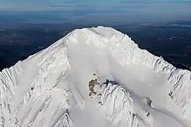 山頂部を上空から