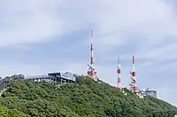 稲佐山公園から望む山頂駅