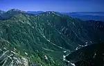 針ノ木岳から望む爺ヶ岳
