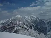 法恩寺山から望む経ヶ岳（2005年3月19日）