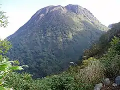 西から見た中央火口丘