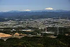南の濃尾平野より